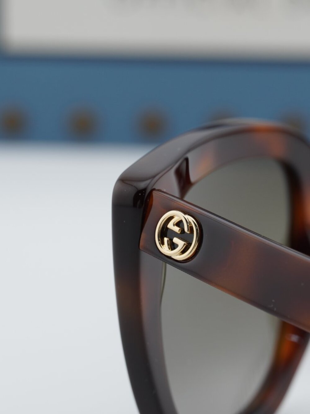 Gucci GG0163S 002 Women Square Sunglasses - Havana / Brown - Picture 9 of 11
